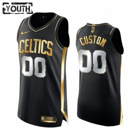 Dres Boston Celtics Prilagođeni 2020-21 Crna Golden Edition Swingman - Dječji